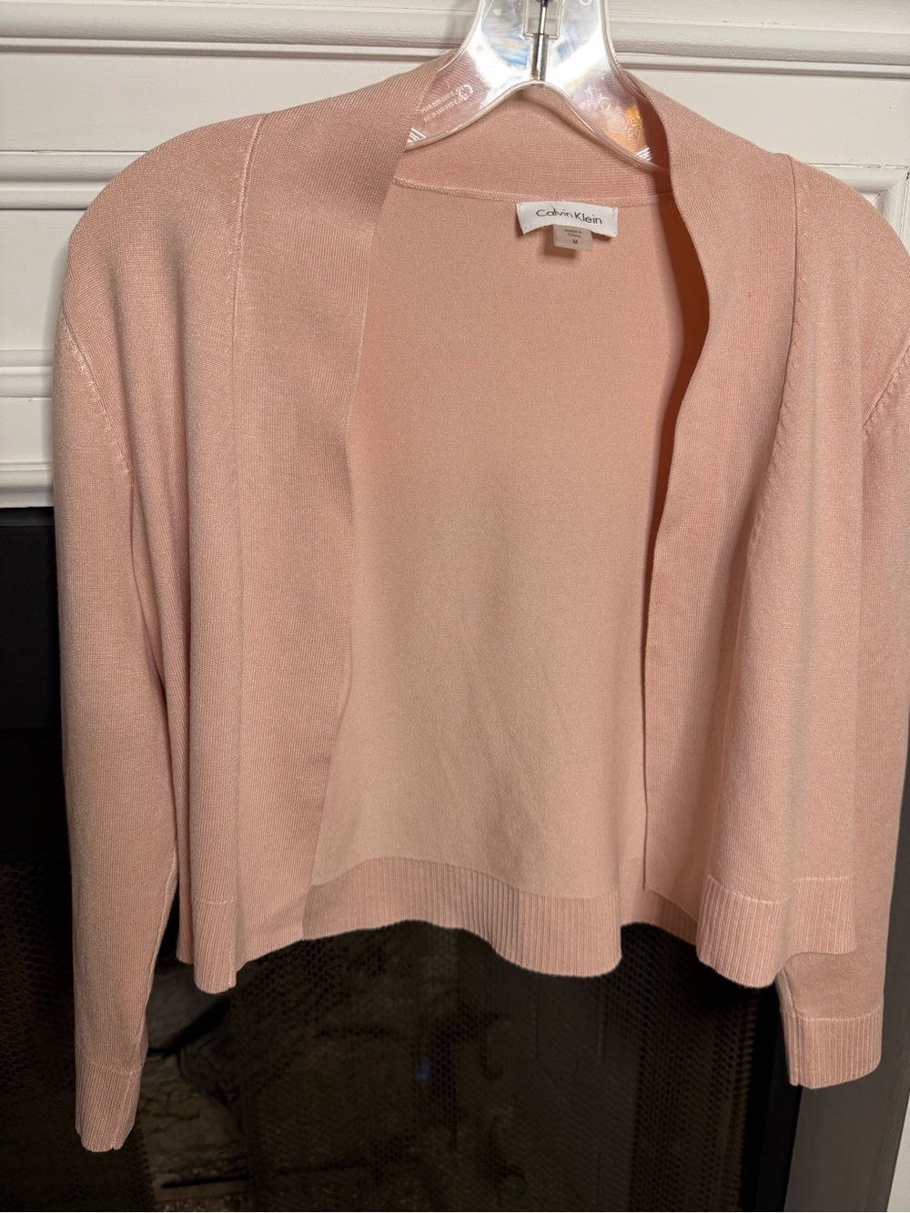 Calvin Klein Open-Front Cardigan Sweater - Blush